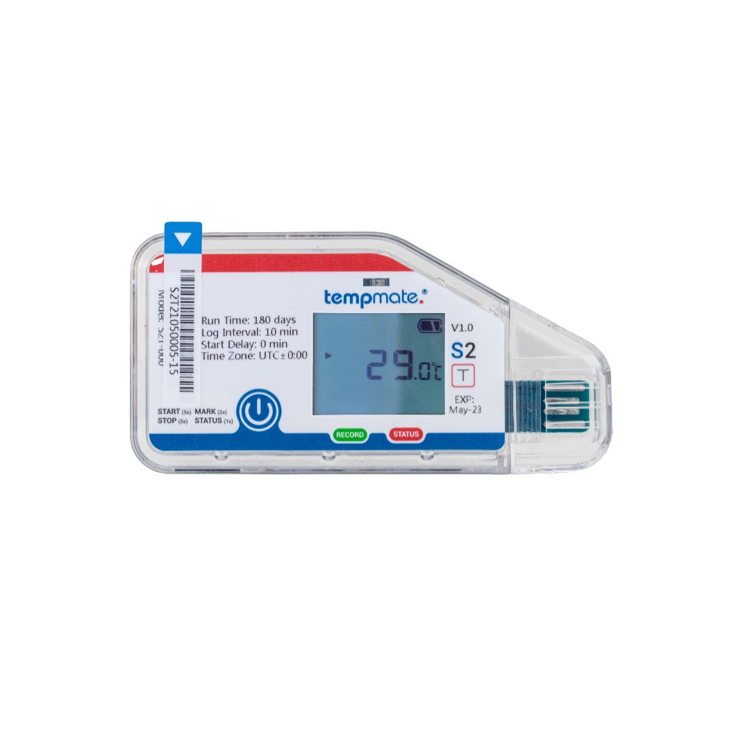 Tempmate Single Use Datalogger S2 T